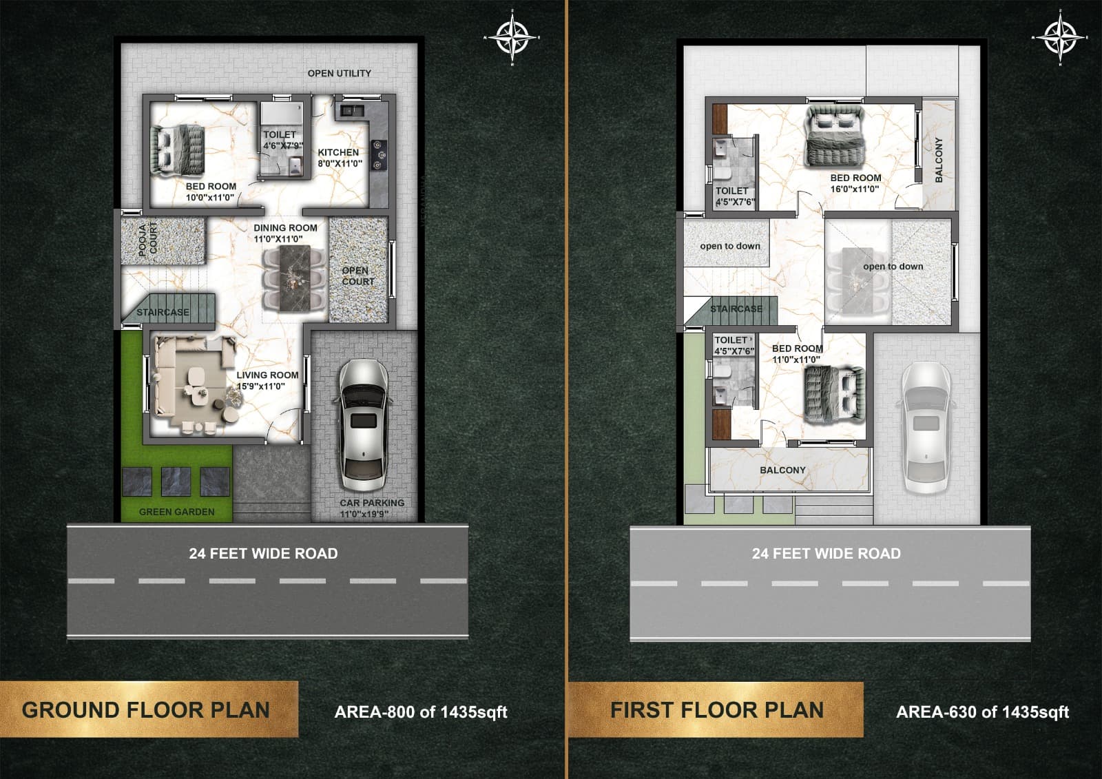 Tamil Nadu Villas Plot 160 — floor plan