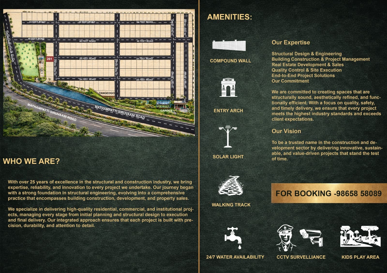 Tamil Nadu Villas Plot 261 — amenities and master plan