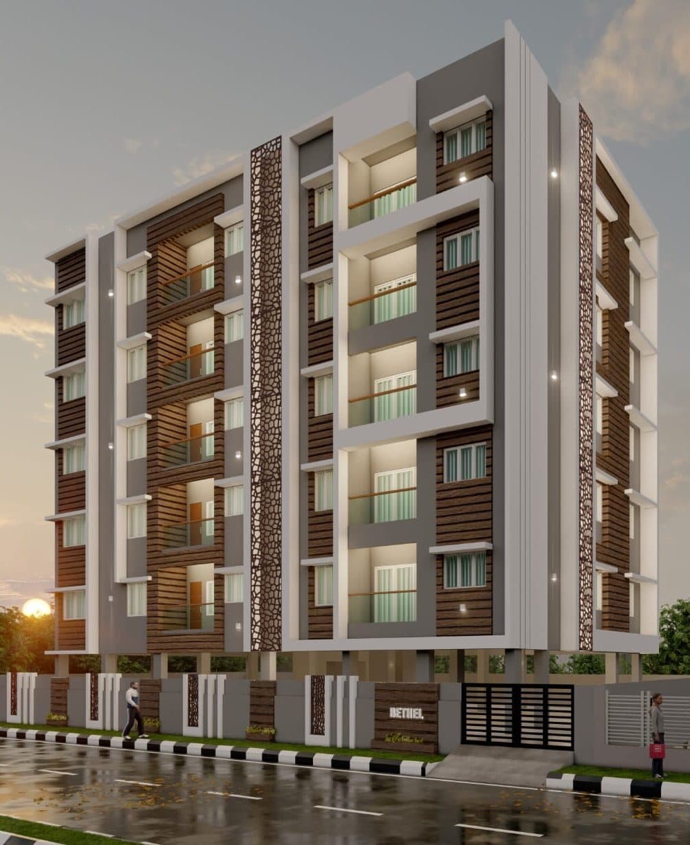 Bethel Flats, Velachery — elevation rendering (artist's impression, not a photo of the built structure)