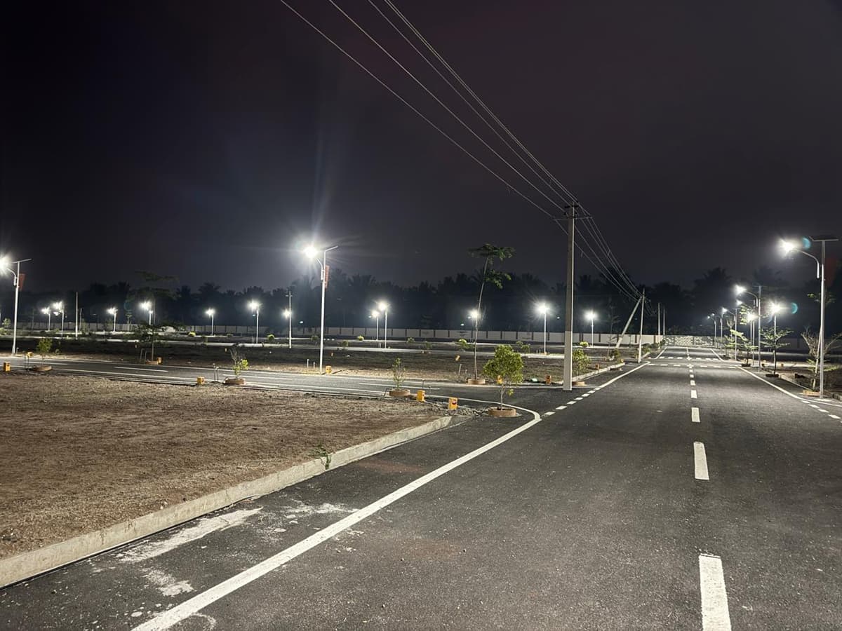 Riverside By Tamil Nadu Villas — layout road at night