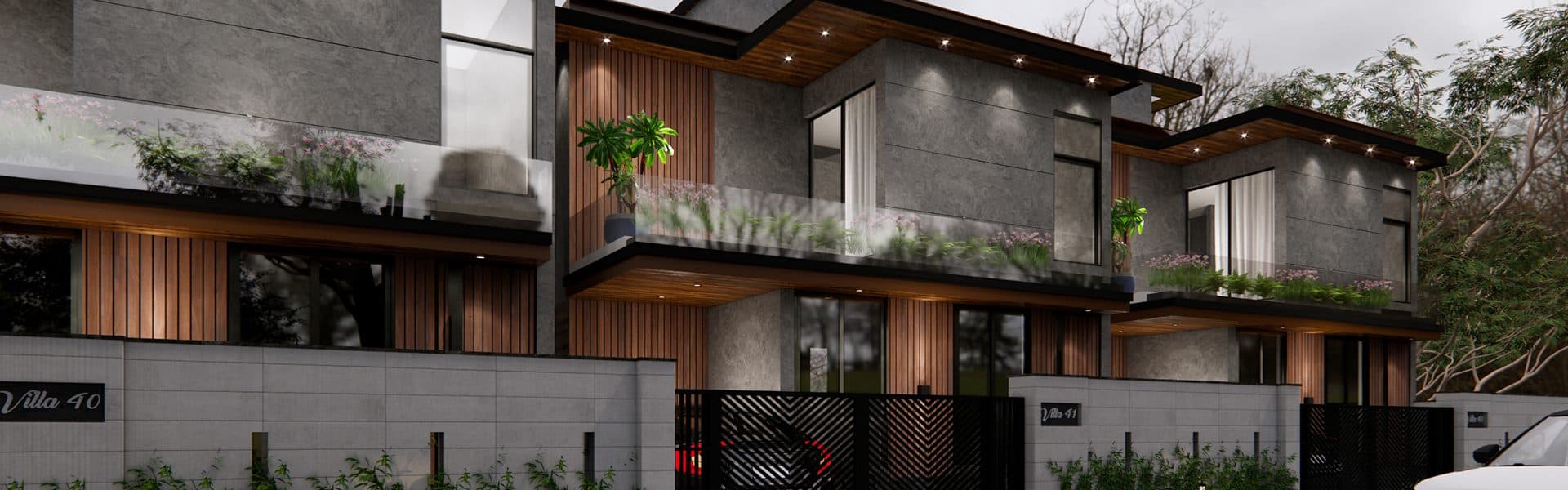 Beach Boulevard Phase II — villa row rendering