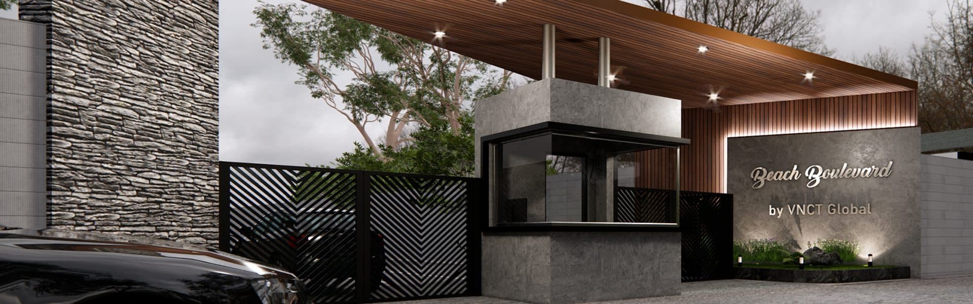 Beach Boulevard Phase II — villa row rendering