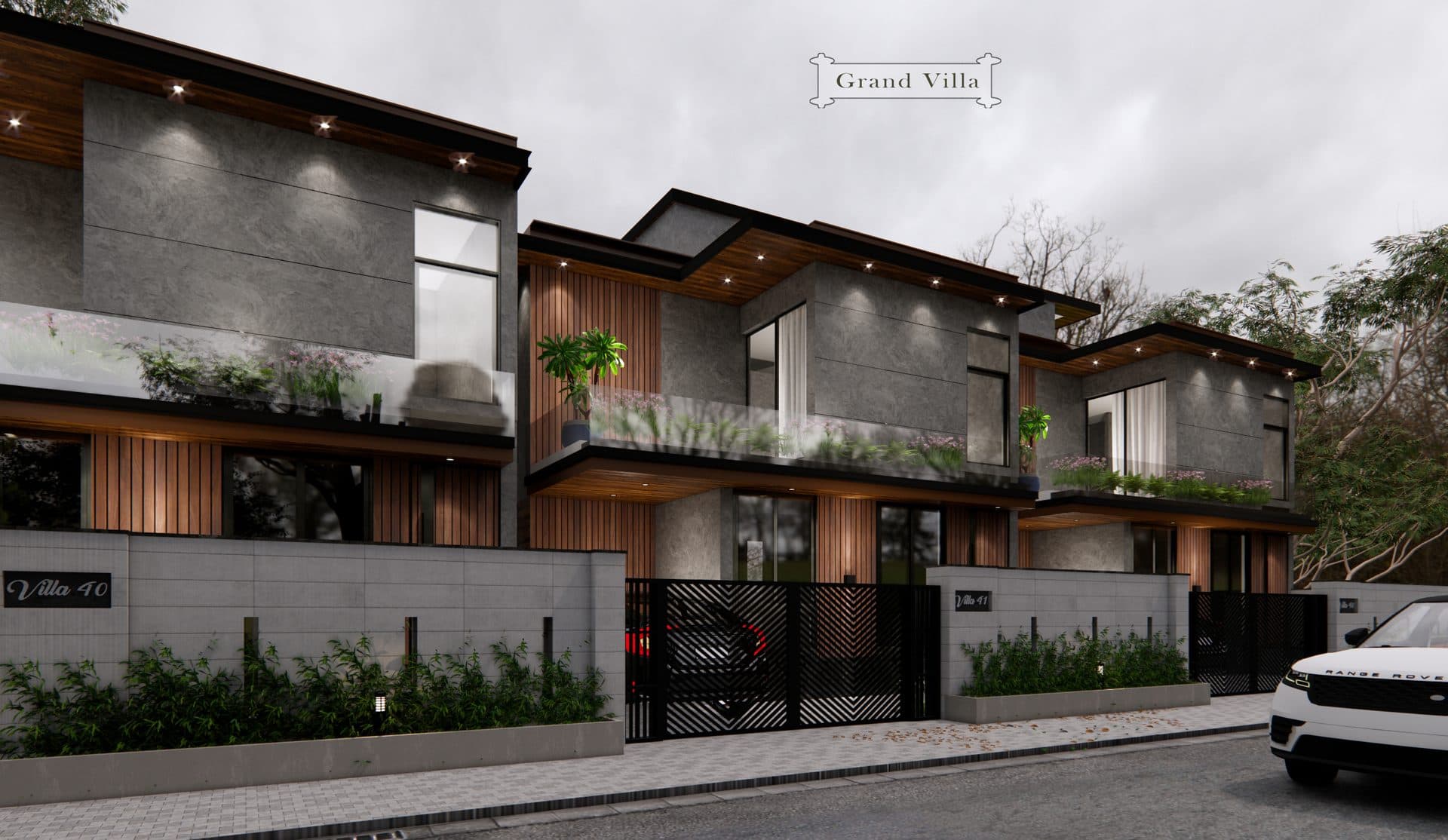 Beach Boulevard Phase II — Grand Villa row rendering