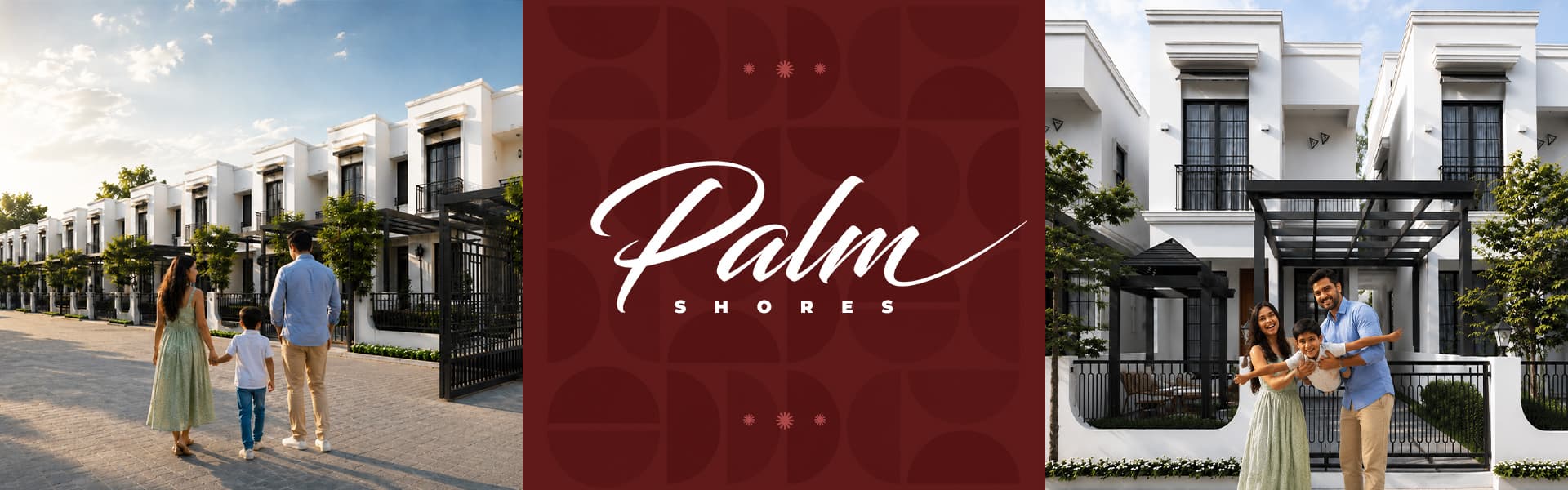 Palm Shores, ECR โ villa row and lifestyle marketing banner